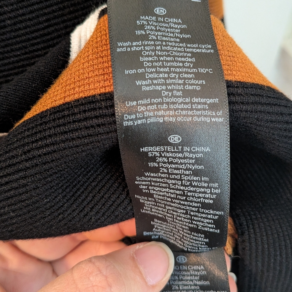 Hobbs London Black Mock Neck Sweater - Size L - Picture 9 of 12